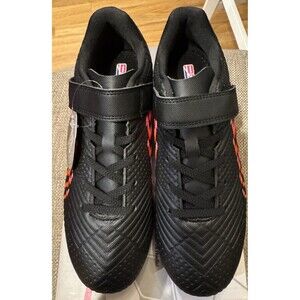 New Kids Brooman Firm Ground Black/Orange/Pink Soccer Cleats Size 4